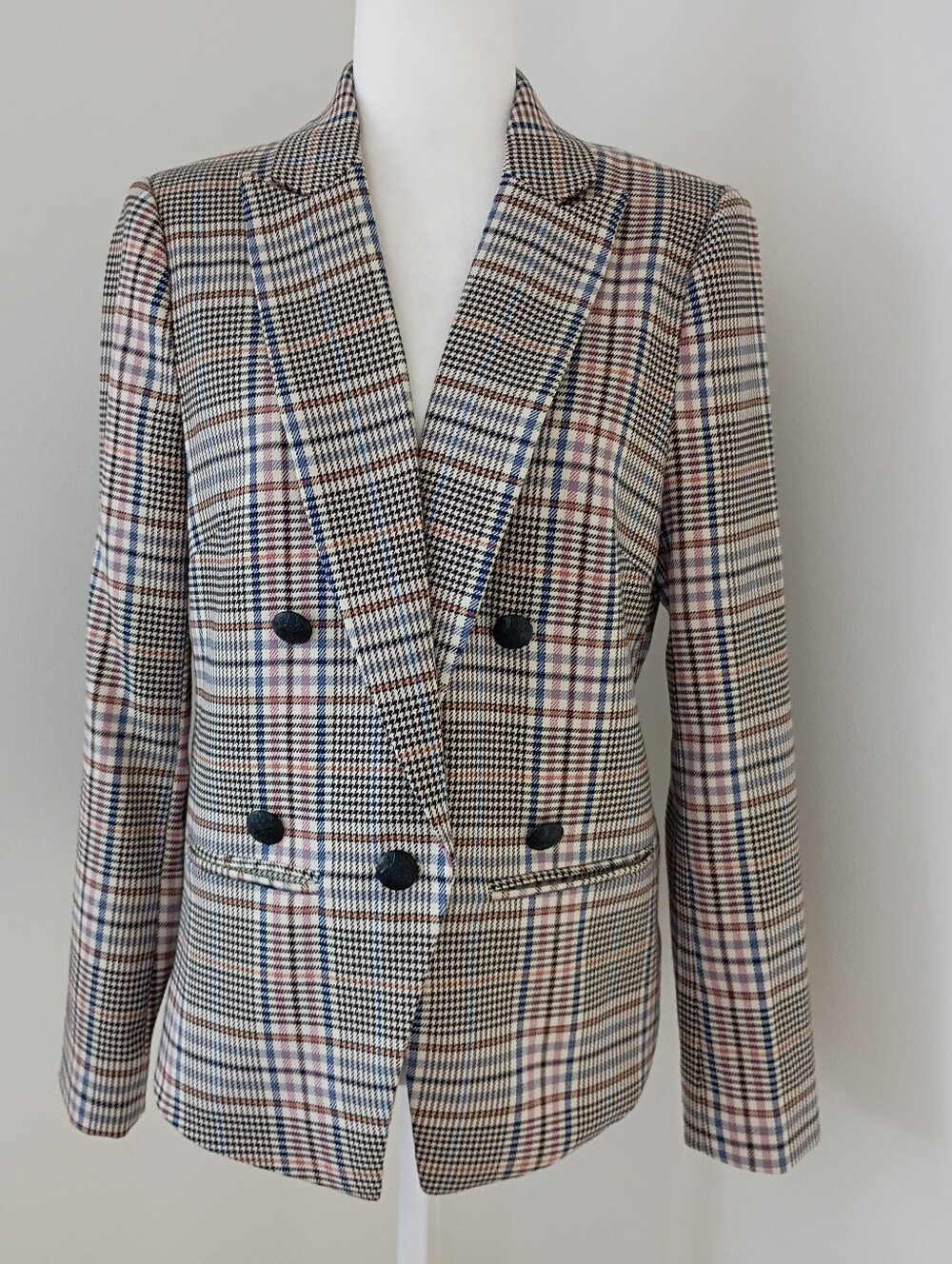 Evereve Thompson Classic Plaid Blazer Size Small